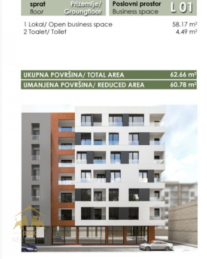 Nov lokal u blizini Bulevara Oslobođenja sa PDV-om